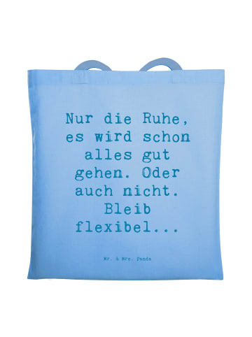 Mr. & Mrs. Panda Schultasche Spruch Gelassenheit in Krisen mit S... in Sky Blue
