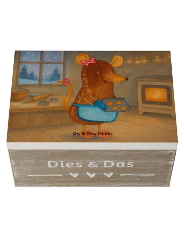 Mr. & Mrs. Panda Schatulle Maus Kekse Design ohne Spruch in Weiß