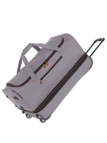 travelite Basics - Rollenreisetasche 98/119L 70 cm erw. (bordeaux) in grey/orange