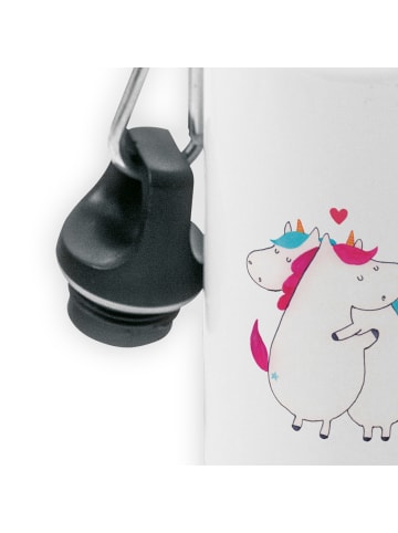 Mr. & Mrs. Panda Trinkflasche Einhorn Mitteilung ohne Spruch in Weiß