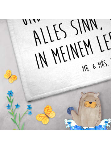 Mr. & Mrs. Panda Gästetuch Otter Kind mit Spruch in Weiß