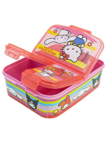 COFI 1453 Hello Kitty Kinder Brotdose – Lunchbox mit 3 Fächern & tollem Design in Rosa