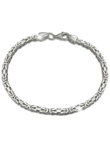 SilberDream Königskette Vierkant-Form Armband 925 Sterling Silber ca. 19cm silber
