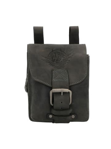 Greenburry Vintage Gürteltasche Leder 15 cm charcoal