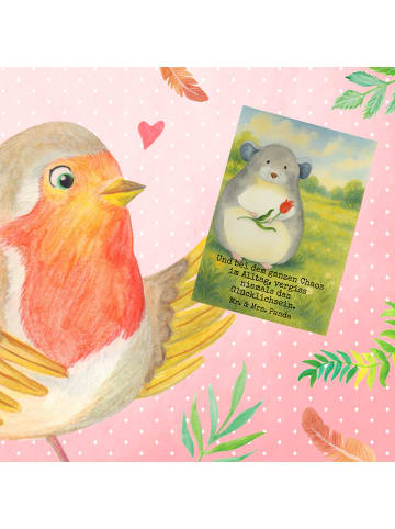 Mr. & Mrs. Panda Grußkarte Chinchilla Blume Design mit Spruch in Weiß