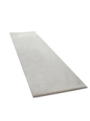 KADIMA DESIGN Hochflor Teppich Unifarben schmutzabweisend in Creme