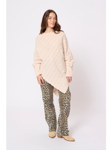 Cream Poncho CRHoliday in Oat melange