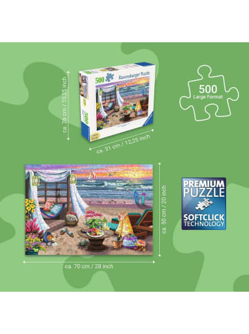 Ravensburger Ravensburger Puzzle 500 Teile Die Oase am Strand in bunt