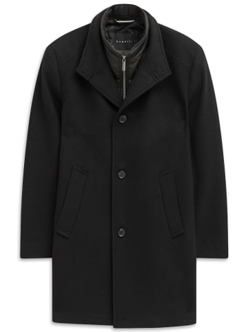 Bugatti Herrenmantel Wolle in Schwarz