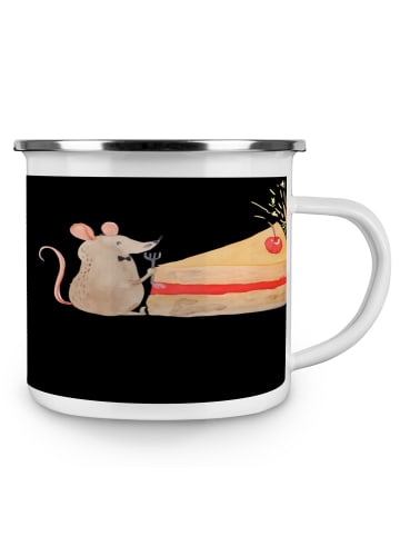 Mr. & Mrs. Panda Camping Emaille Tasse 6. Hochzeitstag Zuckerhoc... in Schwarz