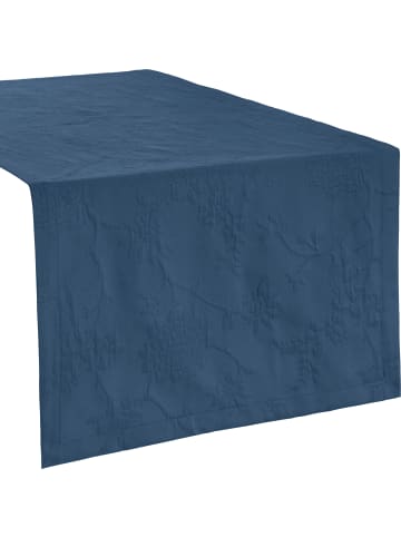 Erwin Müller Jacquard, Baumwollmischung Tischläufer Arnsberg in blau