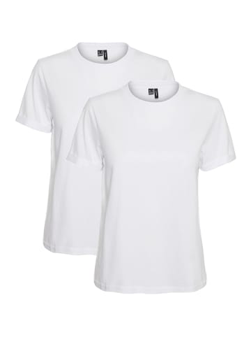 Vero Moda 2er Pack Basic T-Shirt VMPAULA in Weiß