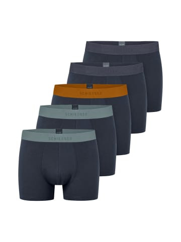 Schiesser Boxershort 5er Pack in Dunkelblau/Hellblau/Hellbraun