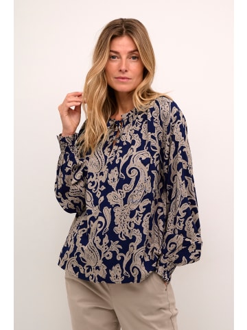 Cream Langarm-Bluse CRLucy Regular fit in Blue Paisley