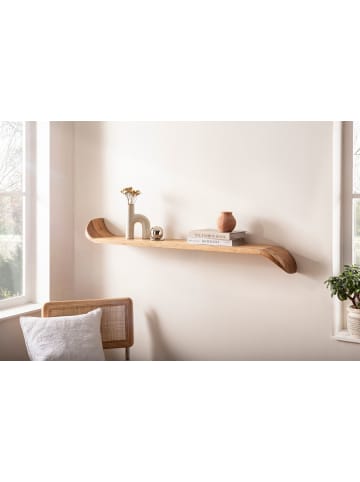 FineBuy Wandregal in Braun / Mango / 120x20x36