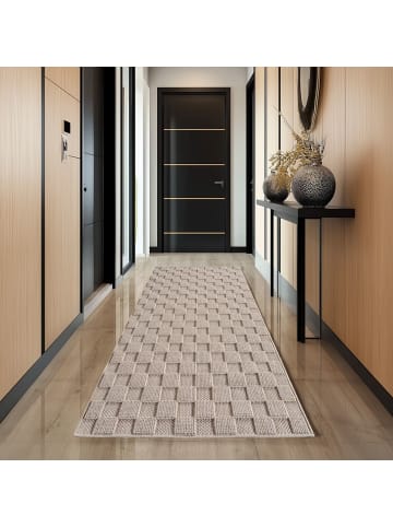 Teppich Boss Kurzflor Teppich Helix 2203, Läufer - Beige