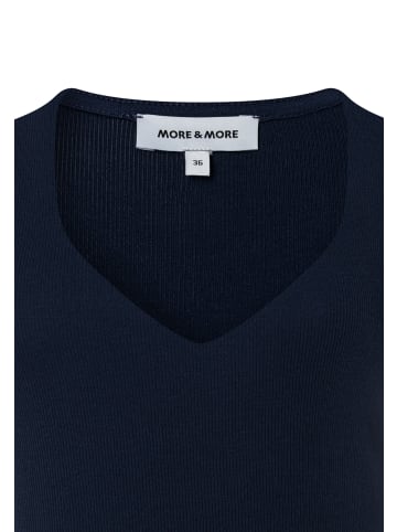 More & More schmales 1/2 Arm Shirt, gerippt in marine