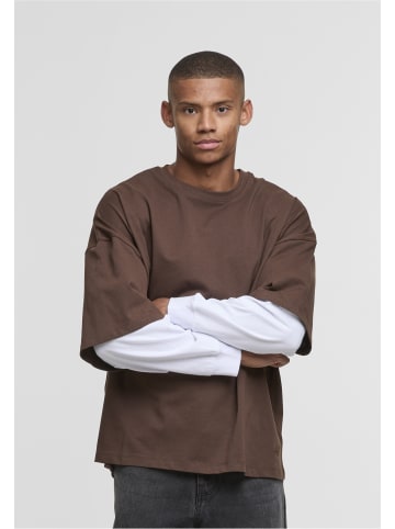 DEF Long Sleef in chocolatebrown/brightwhite