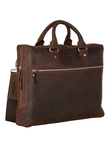 Leonhard Heyden Salisbury Aktentasche Leder 39 cm Laptopfach in braun