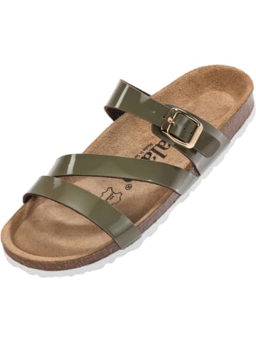 palado Pantoletten in khaki lack