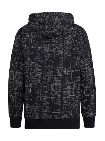 Petrol Industries All-over Print Hoodie Blue Ridge in Schwarz