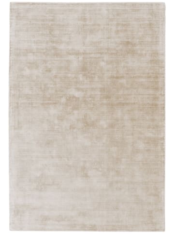 KADIMA DESIGN Teppich Viskose, Luxuriös, Zeitloses Design, Handgewebt in Beige-Grau