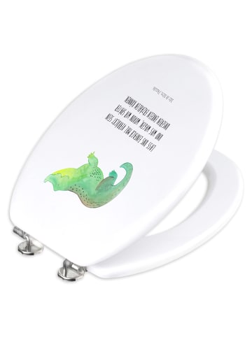Mr. & Mrs. Panda WC Sitz Krokodil mit Spruch in Weiß
