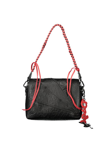 Schwarz Polyurethan Damen Mini-Schultertasche