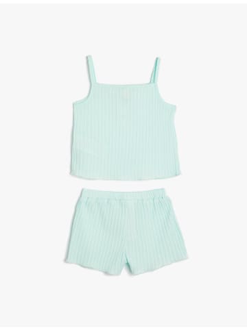 KOTON 2tlg. Outfit: T-Shirt/Short in Blau