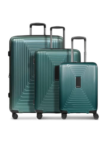 Redolz Essentials 14 4 Rollen Kofferset 3-teilig mit Dehnfalte in pearl-green metallic