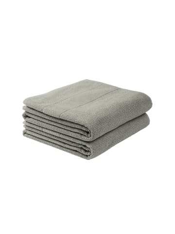 Schiesser Frottier-2er-Set: Duschtücher Turin in Grau