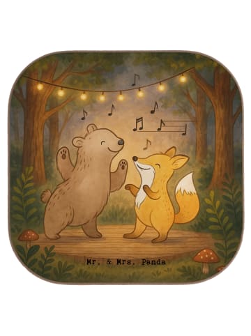 Mr. & Mrs. Panda Untersetzer für Gläser Hase Tanzen Design ohne ... in Weiß