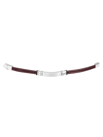 Adeliás Herren Armband aus Leder 21 cm in braun