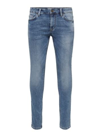 Only&Sons Slim Fit Jeans Basic Hose Denim Pants ONSLOOM Stoned Washed in Blau