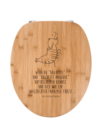 Mr. & Mrs. Panda WC Brille Garnele Franzose mit Spruch in Transparent