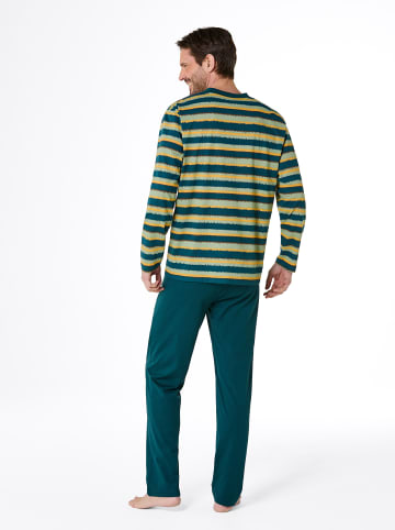 WITT WEIDEN Schlafanzug in petrol-eucalyptus-bedruckt
