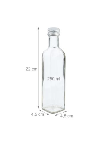 relaxdays 10 x Flaschen zum Befüllen - 250 ml