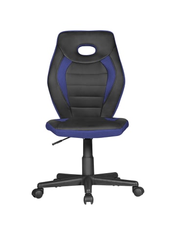 KADIMA DESIGN Kinderschreibtischstuhl schwarz/blau für Kinder ab 6 mit Lehne in Schwarz