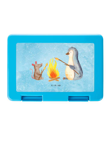 Mr. & Mrs. Panda Brotdose Pinguin Lagerfeuer ohne Spruch in Eisblau