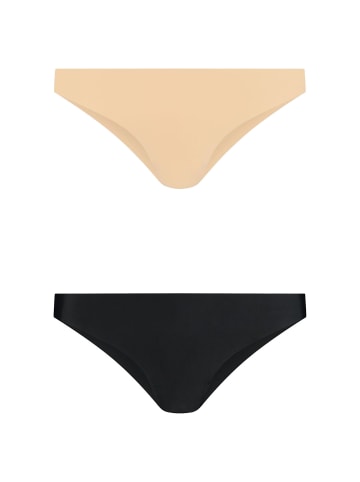 Bye Bra Shapingslip Cotton Brazilian in Beige/Black