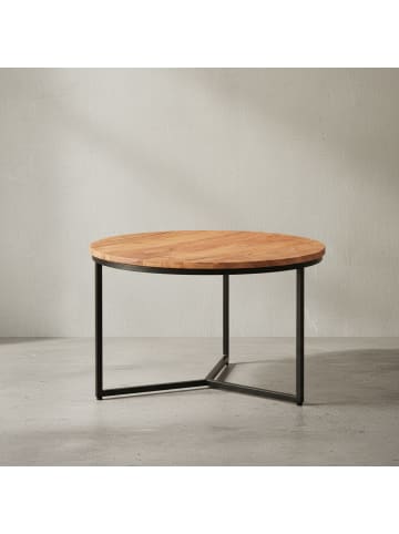 KADIMA DESIGN Couchtisch 60x60x38 cm Massivholz / Metall Design Sofatisch