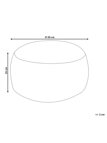 Beliani Pouf KANDHKOT in Braun - (W) 50 x (H) 35 x (L) 50 cm