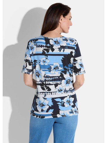 GOLDNER Kurzgröße:  Shirt Shirt in blau / weiß / marine / gemustert