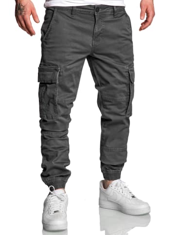 Amaci&Sons Cargo Jogger-Chino PLANO in Anthrazit