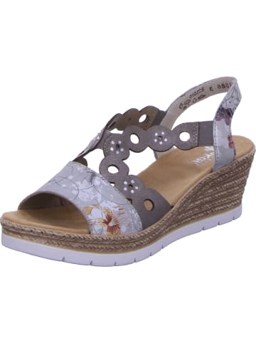rieker Keilsandalette in metallic