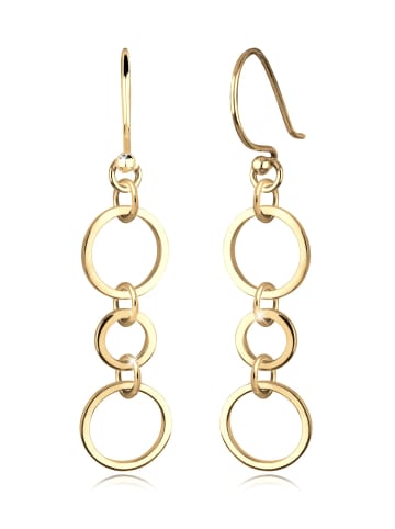 Elli Ohrringe 925 Sterling Silber Geo, Kreis in Gold