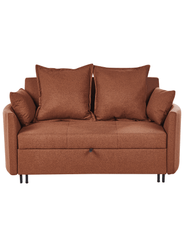Beliani Schlafsofa HOVIN in Braun/Schwarz - (W) 166 x (H) 84 x (L) 92 cm
