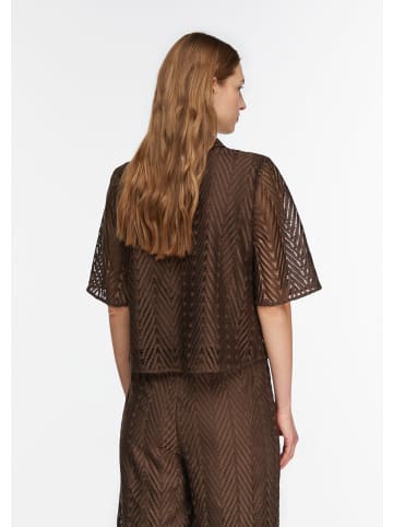 comma Bluse in 8943_dunkelbraun