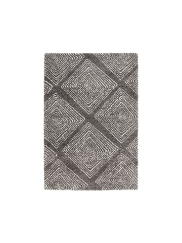 Mint Rugs Hochflor Teppich Wire Grau Creme