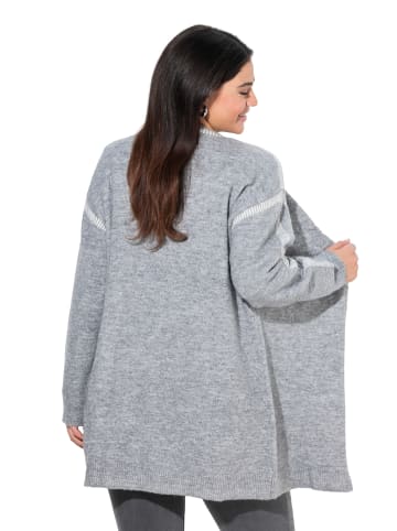 Ulla Popken Strickjacke in hellgrau mélange